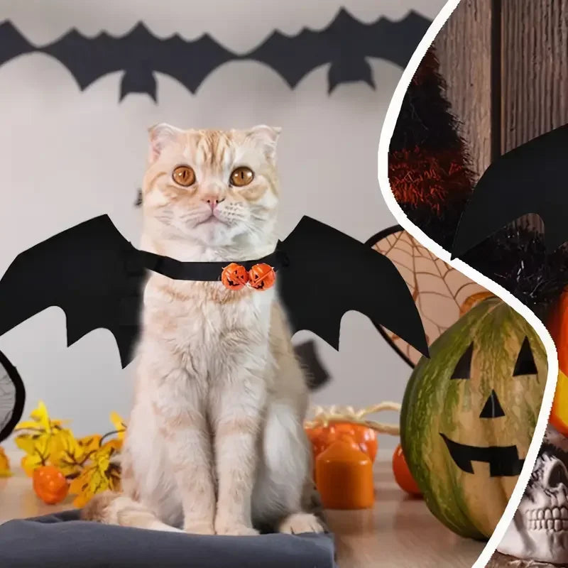 Pet Bat Wings Felt Halloween Costume Small Dog Cat Wings Apparel Funny Dress-Up for Halloween Party Cosplay Pet Accessories