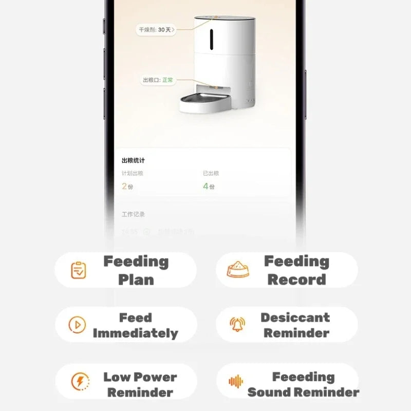 Video Automatic Pet Feeder with HD Camera, Food Dispenser for Cats and Dogs WiFi Smart Feeder with Camera 4L 2-Way Audio,Mobile