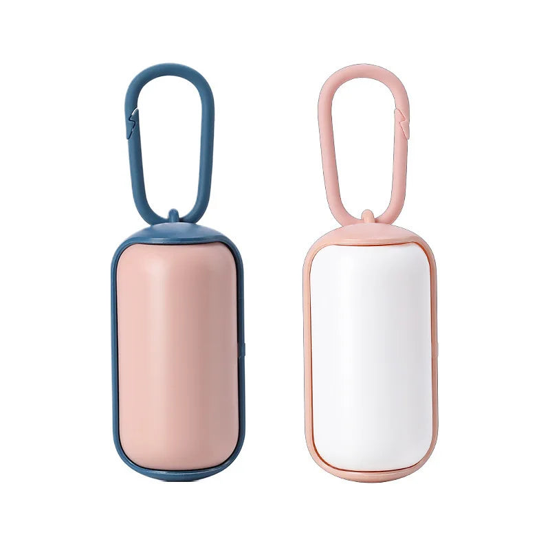 Dog Poop Bag Dispenser,Pet Waste Bag Holder for Leash with Carabiner Clip,with 15pcs Leak-proof Doggy Waste Bags for Dog Walking