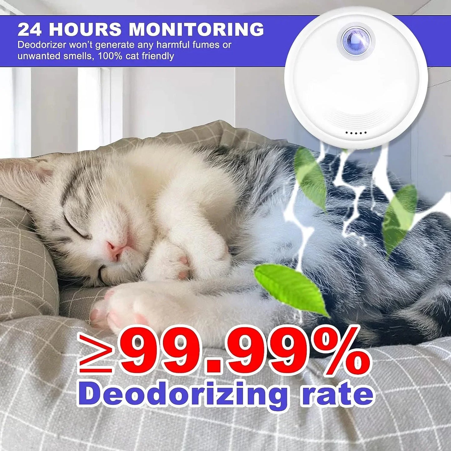 Smart Cat Odor Purifier For Cat Litter Box Deodorizer Pet Toilet Air Purifier Dog Cat Litter Deodorant Pet Supplies