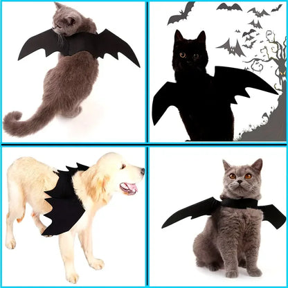 Pet Bat Wings Felt Halloween Costume Small Dog Cat Wings Apparel Funny Dress-Up for Halloween Party Cosplay Pet Accessories