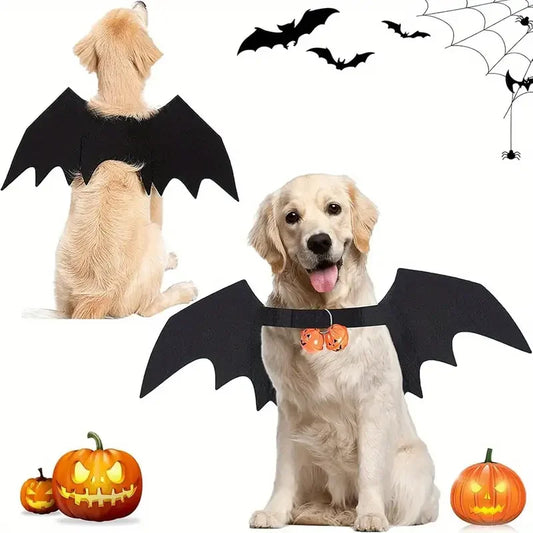 Pet Bat Wings Felt Halloween Costume Small Dog Cat Wings Apparel Funny Dress-Up for Halloween Party Cosplay Pet Accessories