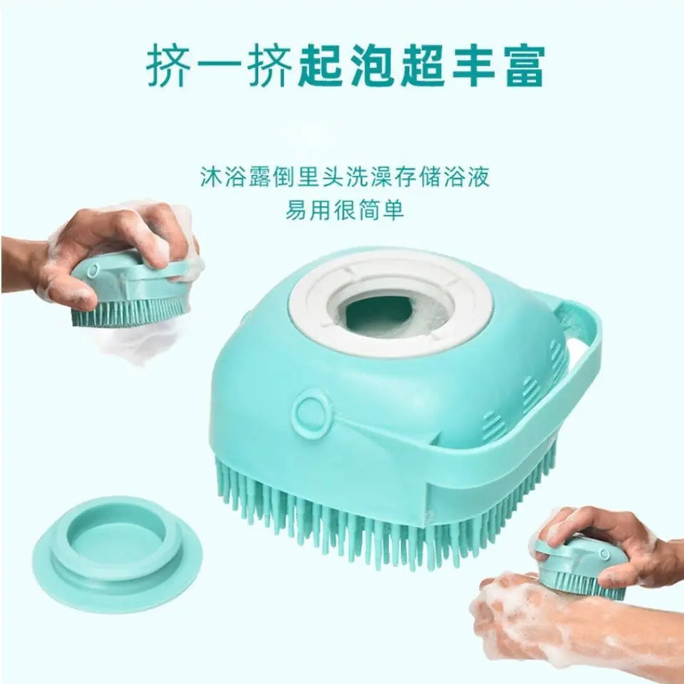 Pet Bath Massage Brush Household Silicone Bath Brush Cat and Dog Cleaning Tool Massage Foam Maker Dog Bath