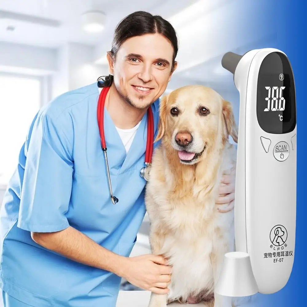 Pet Ear Digital Thermometer Non-Contact Electronic Dog Ear Thermometers Dogs Puppy Cats Measuring for Veterinary Pet Supplies