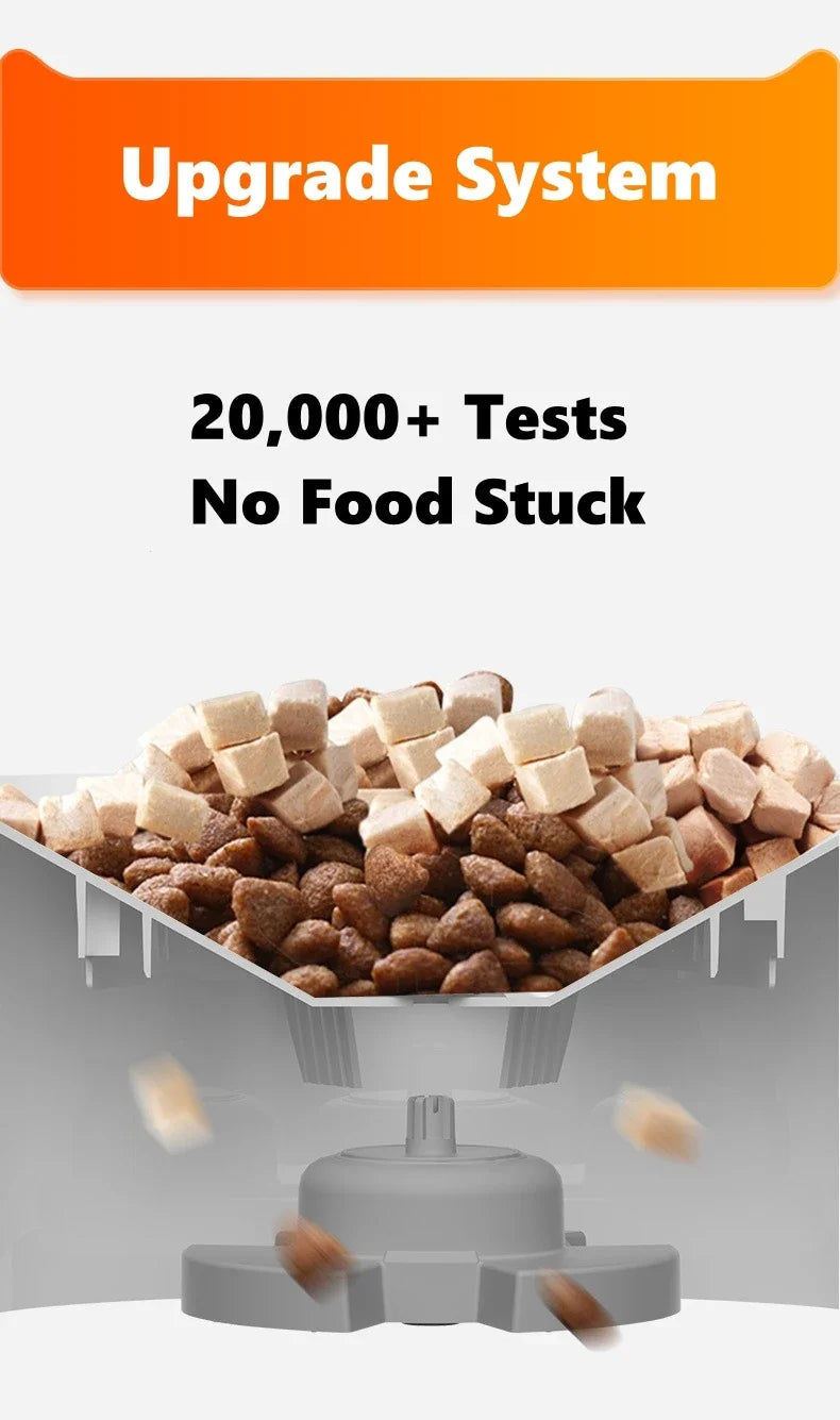 Video Automatic Pet Feeder with HD Camera, Food Dispenser for Cats and Dogs WiFi Smart Feeder with Camera 4L 2-Way Audio,Mobile