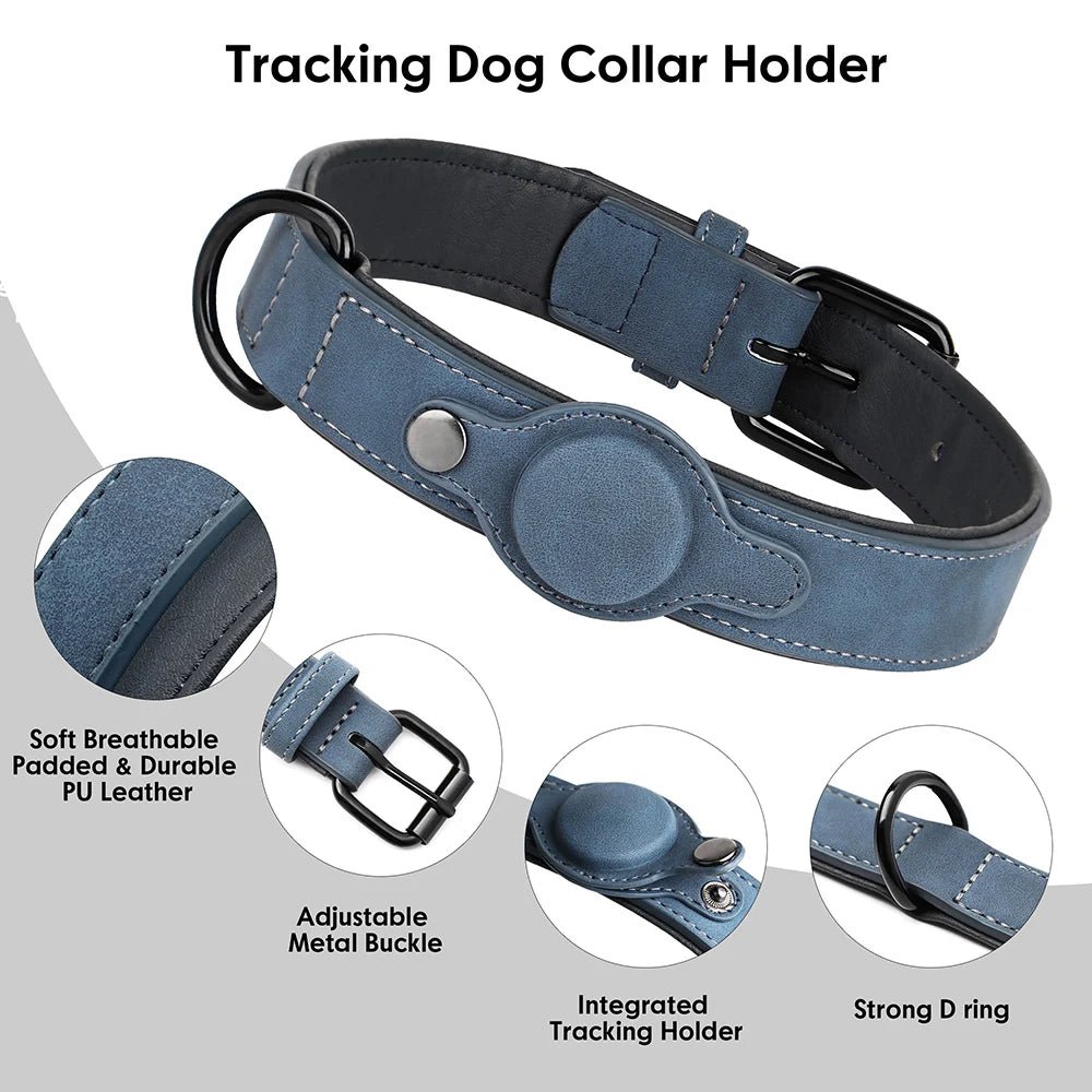 Dog Collar High Quality PU Leather Pet Collars Anti-lost Tag Collar Adjustable for Small Medium Dogs Chihuahua Pug  Accessories