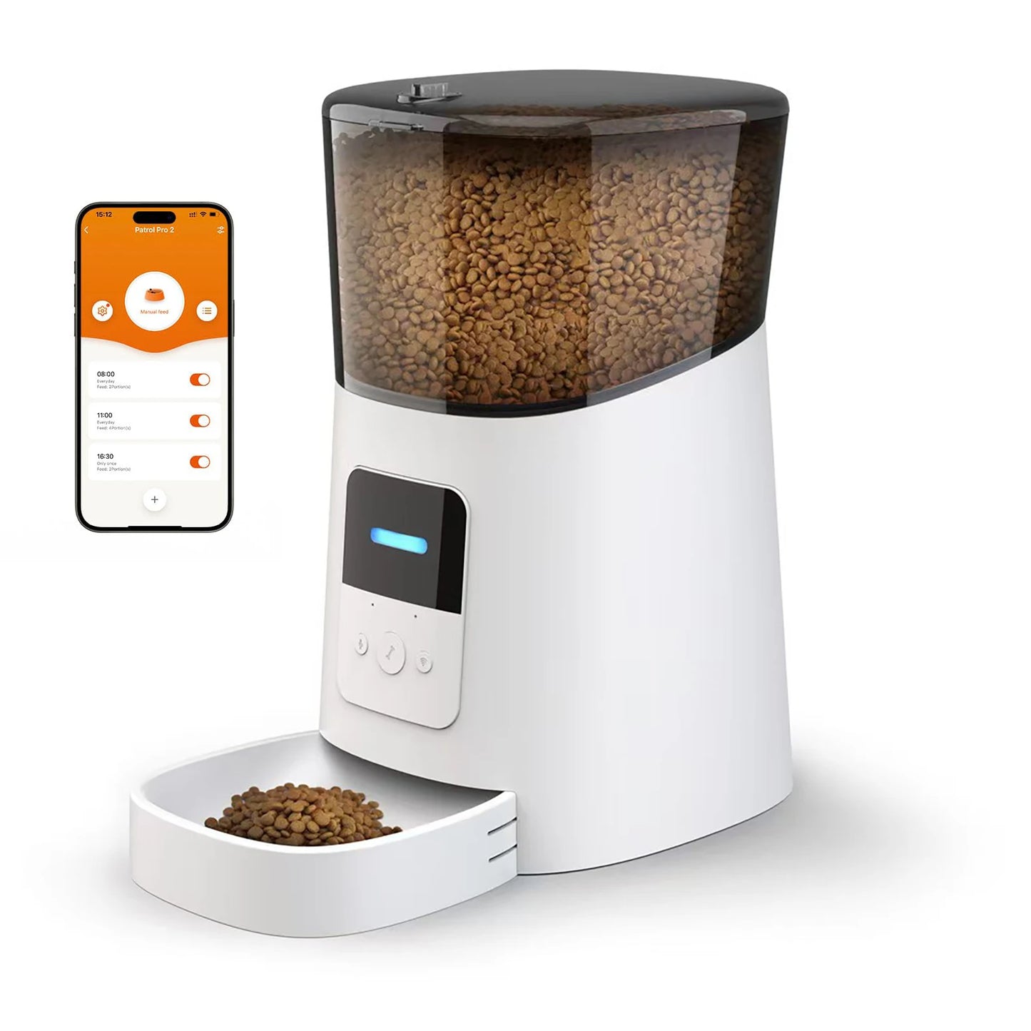 Video Automatic Pet Feeder with HD Camera, Food Dispenser for Cats and Dogs WiFi Smart Feeder with Camera 4L 2-Way Audio,Mobile