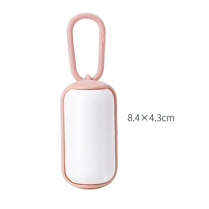 Dog Poop Bag Dispenser,Pet Waste Bag Holder for Leash with Carabiner Clip,with 15pcs Leak-proof Doggy Waste Bags for Dog Walking