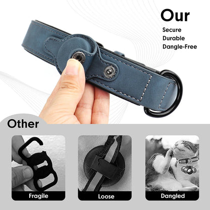 Dog Collar High Quality PU Leather Pet Collars Anti-lost Tag Collar Adjustable for Small Medium Dogs Chihuahua Pug  Accessories
