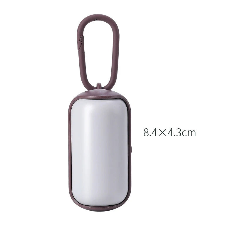 Dog Poop Bag Dispenser,Pet Waste Bag Holder for Leash with Carabiner Clip,with 15pcs Leak-proof Doggy Waste Bags for Dog Walking