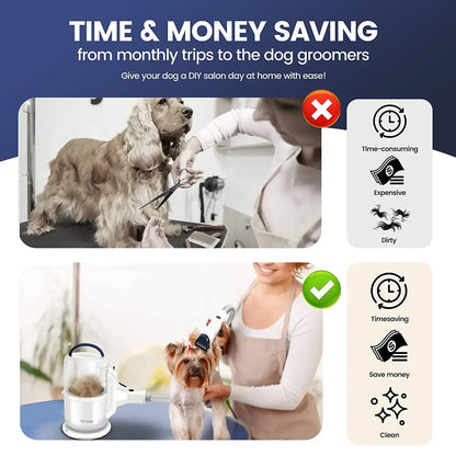 Pet Accessories Wholesale China New Arrivals Containable Dog Hair Vacuum Cleaner With Fitting Bracket Pet Vacuum