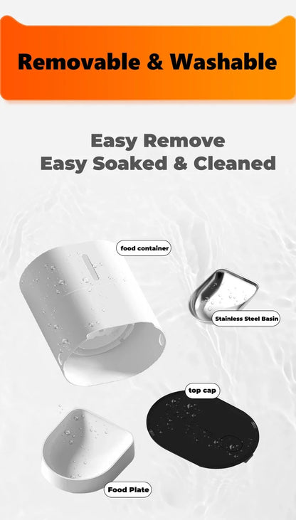 Video Automatic Pet Feeder with HD Camera, Food Dispenser for Cats and Dogs WiFi Smart Feeder with Camera 4L 2-Way Audio,Mobile