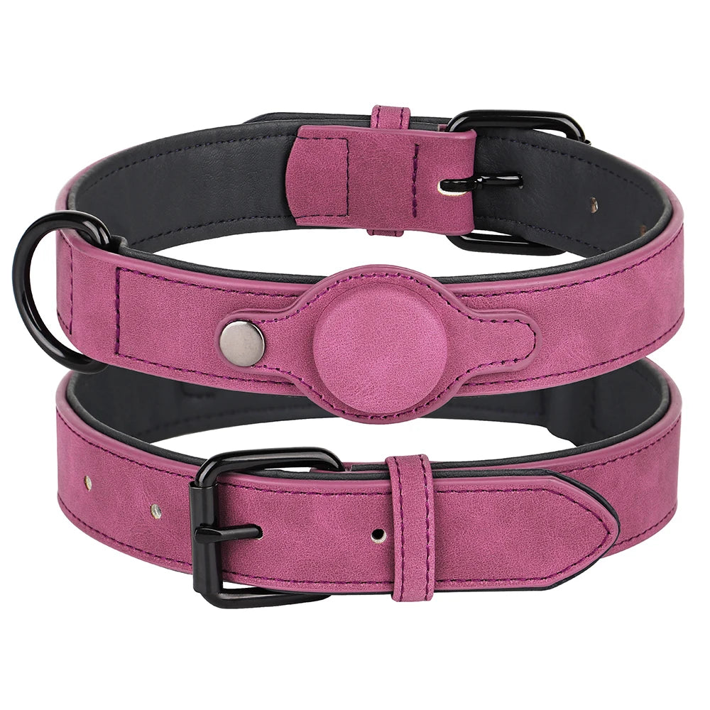 Dog Collar High Quality PU Leather Pet Collars Anti-lost Tag Collar Adjustable for Small Medium Dogs Chihuahua Pug  Accessories